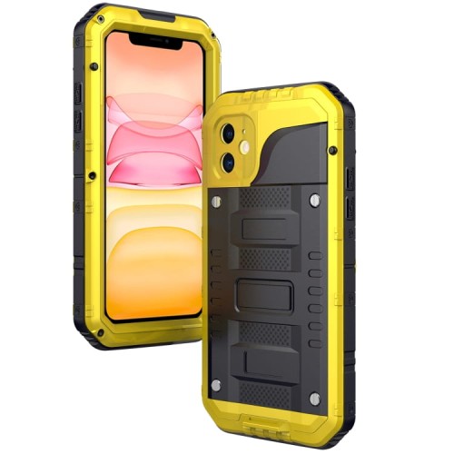 Mocne Pancerne Etui Shockproof do iPhone 11 żółte