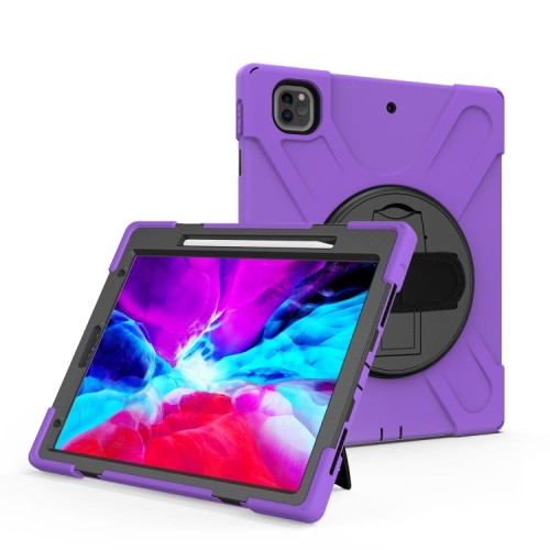 Shockproof Pancerne Etui Obudowa do iPad Pro 12.9 2021/2020 fioletowe