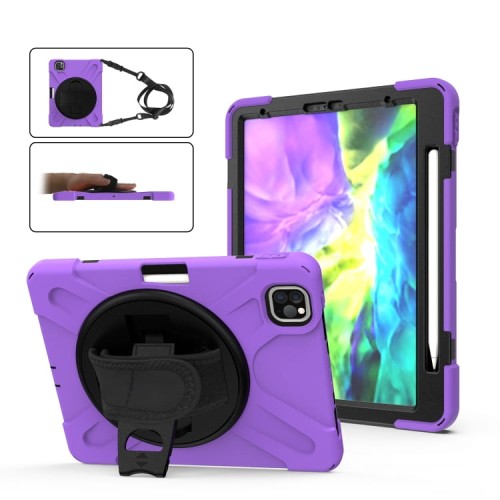 Shockproof Pancerne Etui Obudowa do iPad Pro 11 2021/2020/2018 fioletowe