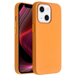 QIALINO MagSafe Skórzane Etui Plecki do iPhone 13 orange