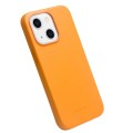 QIALINO MagSafe Skórzane Etui Plecki do iPhone 13 orange