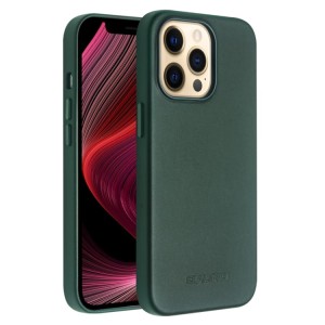 QIALINO MagSafe Skórzane Etui Plecki do iPhone 13 Pro zielone