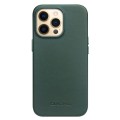 QIALINO MagSafe Skórzane Etui Plecki do iPhone 13 Pro zielone