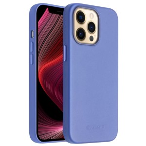 QIALINO MagSafe Skórzane Etui Plecki do iPhone 13 Pro Max niebieskie