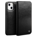 QIALINO Eleganckie Skórzane Etui do iPhone 13 Mini czarne