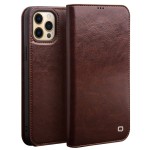 QIALINO Eleganckie Skórzane Etui do iPhone 13 Pro brązowe