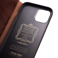 QIALINO Eleganckie Skórzane Etui do iPhone 13 Pro brązowe