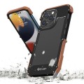 R-JUST Ramka Metalowo Drewniana Etui do iPhone 13 Pro