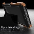 R-JUST Ramka Metalowo Drewniana Etui do iPhone 13 Pro