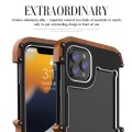 R-JUST Ramka Metalowo Drewniana Etui do iPhone 13 Pro Max