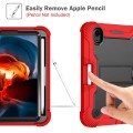 Shockproof Pancerne Etui Obudowa do iPad Mini 6 + SZKŁO 9H czerwone