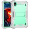 Shockproof Pancerne Etui Obudowa do iPad Mini 6 + SZKŁO 9H zielono-szare