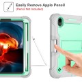 Shockproof Pancerne Etui Obudowa do iPad Mini 6 + SZKŁO 9H zielono-szare