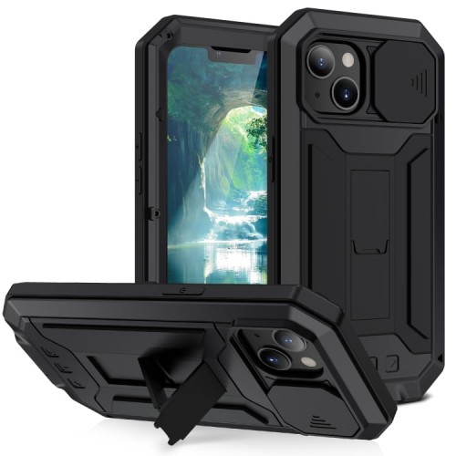 R-JUST Pancerne Etui Antywstrząsowe do iPhone 13 Mini czarne