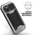 R-JUST Pancerne Etui Antywstrząsowe do iPhone 13 srebrne
