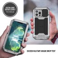 R-JUST Pancerne Etui Antywstrząsowe do iPhone 13 Pro srebrne