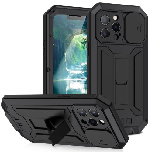 R-JUST Pancerne Etui Antywstrząsowe do iPhone 13 Pro czarne