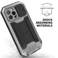 R-JUST Pancerne Etui Antywstrząsowe do iPhone 13 Pro Max srebrne