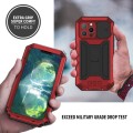 R-JUST Pancerne Etui Antywstrząsowe do iPhone 13 Pro Max czerwone