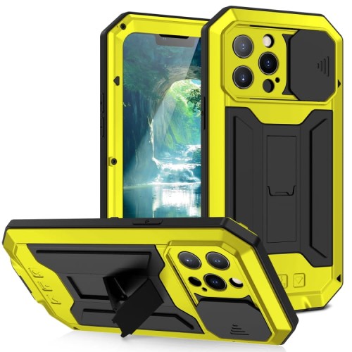 R-JUST Pancerne Etui Antywstrząsowe do iPhone 13 Pro Max żółte