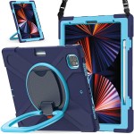 Shockproof  Pancerne Etui z Paskiem do iPad Pro 12.9 2021/2020 granatowe