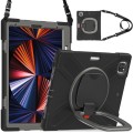 Shockproof Pancerne Etui z Paskiem do iPad Pro 12.9 2021/2020 czarno-szare
