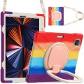 Shockproof Pancerne Etui z Paskiem do iPad Pro 12.9 2021/2020 czerwone