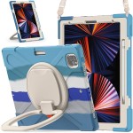 Shockproof  Pancerne Etui z Paskiem do iPad Pro 12.9 2021/2020 niebieskie