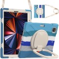Shockproof Pancerne Etui z Paskiem do iPad Pro 12.9 2021/2020 niebieskie