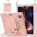 Shockproof Pancerne Etui z Paskiem do iPad Pro 12.9 2021/2020 złoty różowy