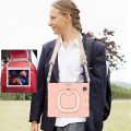 Shockproof Pancerne Etui z Paskiem do iPad Pro 12.9 2021/2020 złoty różowy