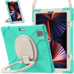 Shockproof  Pancerne Etui z Paskiem do iPad Pro 12.9 2021/2020 miętowe