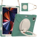 Shockproof Pancerne Etui z Paskiem do iPad Pro 12.9 2021/2020 szmaragdowe