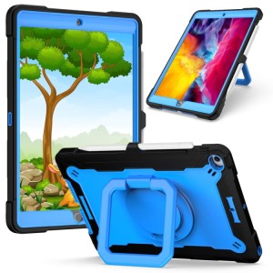 Shockproof Pancerne Etui dla Dzieci do iPad 10.2 7/8/9 czarno-niebieskie