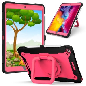 Shockproof Pancerne Etui dla Dzieci do iPad 10.2 7/8 /9 czarno-różowe