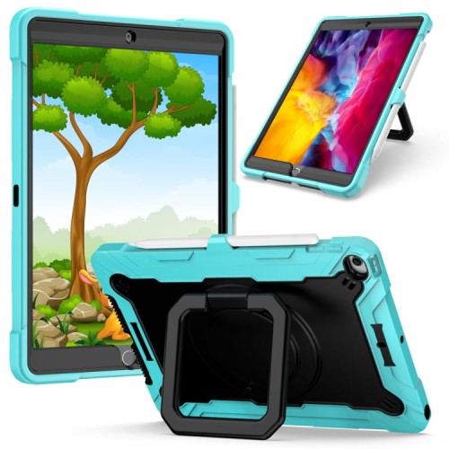 Shockproof Pancerne Etui dla Dzieci do iPad 10.2 7/8 /9 czarno-miętowe