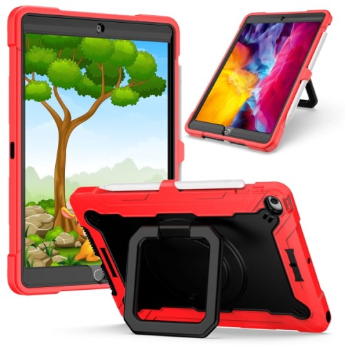 Shockproof Pancerne Etui dla Dzieci do iPad 10.2 7/8 /9 czerwono-czarne