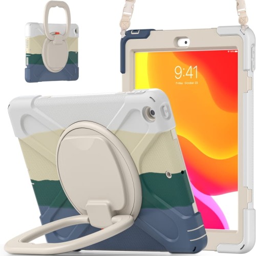 Shockproof Pancerne Etui z Paskiem do iPad 10.2 7/8/9