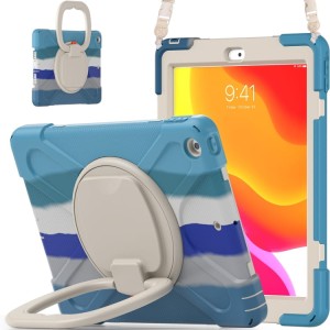 Shockproof  Pancerne Etui z Paskiem do iPad 10.2 7/8/9  niebieskie