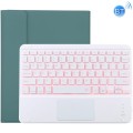 Zielone Etui Podświetlana Klawiatura Gładzik do iPad 10.2