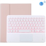 Różowe Etui Podświetlana Klawiatura Gładzik do iPad 10.2 7/8/9