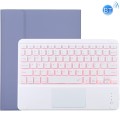 Fioletowe Etui Podświetlana Klawiatura Gładzik do iPad 10.2
