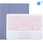 Fioletowe Etui Podświetlana Klawiatura Gładzik do iPad 10.2 7/8/9
