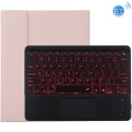 Różowe Etui Podświetlana Klawiatura Gładzik do iPad 10.2
