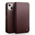 QIALINO Biznesowe Skórzane Etui do iPhone 13 brązowe