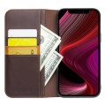 QIALINO Biznesowe Skórzane Etui do iPhone 13 brązowe