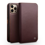 QIALINO Biznesowe Skórzane Etui do iPhone 13 Pro brązowe