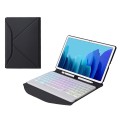 Etui Podświetlana Klawiatura do Samsung Galaxy Tab A7 10.4 czarno-białe