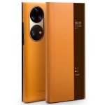 QIALINO Skórzany Pokrowiec Etui do Huawei P50 Pro żółte