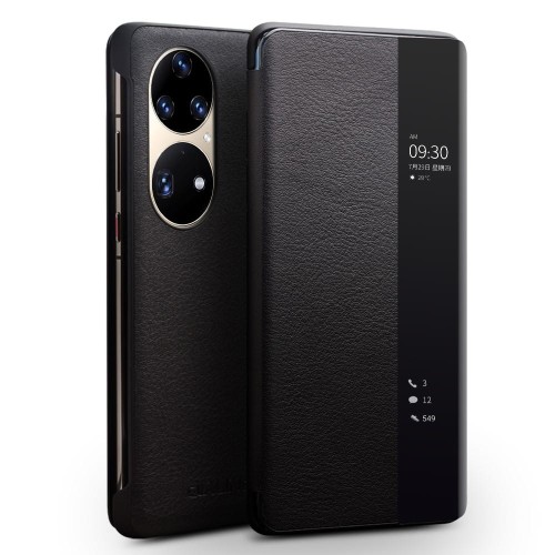 QIALINO Biznesowe Skórzane Etui do Huawei P50 Pro czarne